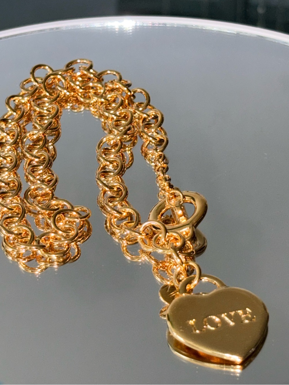 NWOT Mayamar Toggle Heart Charm Necklace - Picture 8 of 8